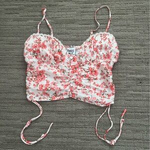 Princess Polly Floral Side Tie Tank